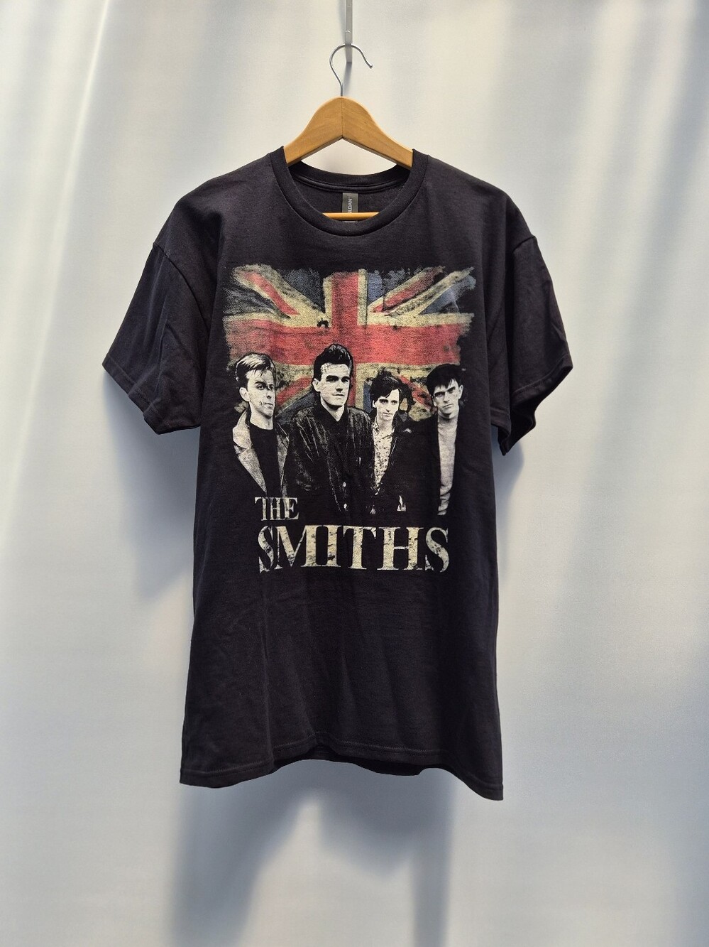The Smiths Union Jack Iconic Black T-Shirt Unisex Large Graphic Band Tee Alt Emo